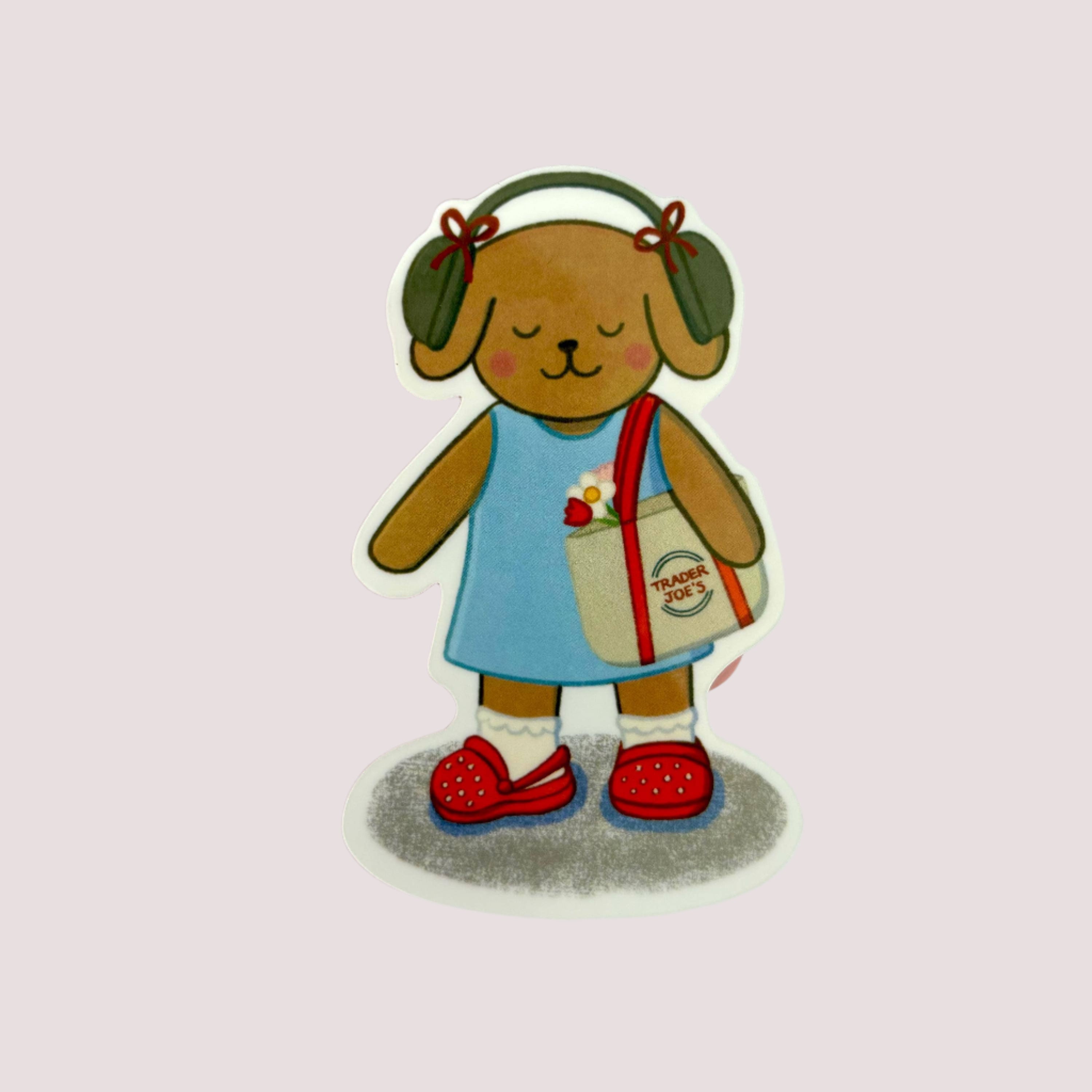 Trader Joe’s dog sticker for laptops + water bottles